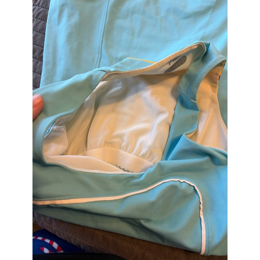 Fila Womens Light Blue Tennis Dress Racerback Built-in Size S Sporty Athletic - Picture 8 of 9